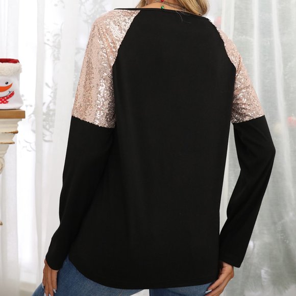 Sequin embellished Animal Leopard Print Ho Ho Ho Tree Christmas Shirt - Picture 5 of 6